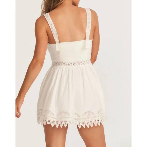 NEW LOVESHACKFANCY tariah mini pinafore in true white - Picture 4 of 4